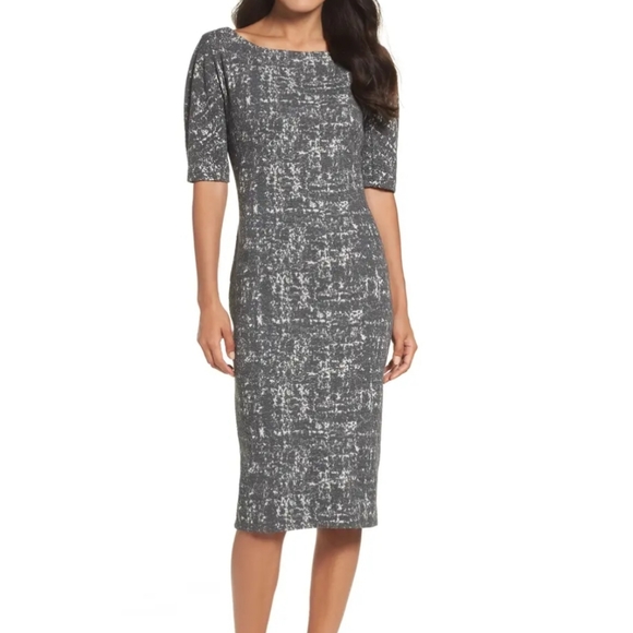 maggy london midi sheath dress